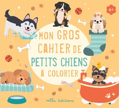 Front cover_Mon gros cahier de petits chiens à colorier