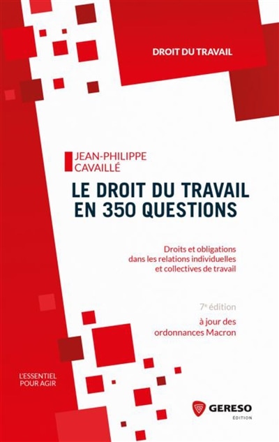 Front cover_Le droit du travail en 350 questions