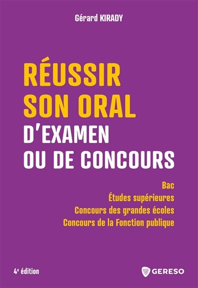 Front cover_Réussir son oral d'examen ou de concours