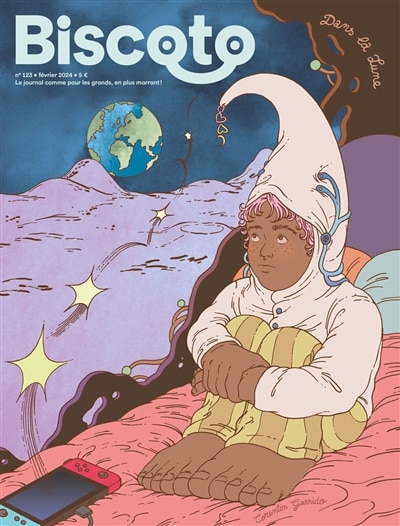Front cover_Biscoto : le journal comme pour les grands, en plus marrant !, n°123. Dans la lune
