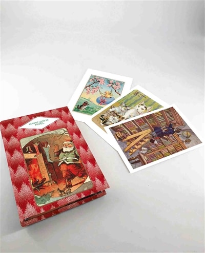 Petit livre de noel + 10 cartes postales