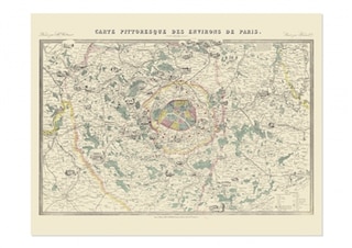 Couverture_Carte pittoresque des environs de Paris = Picturesque map of the surroundings of Paris