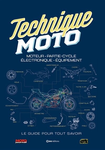 Couverture_Technique moto : moteur, partie-cycle, électronique, équipement : le guide pour tout savoir