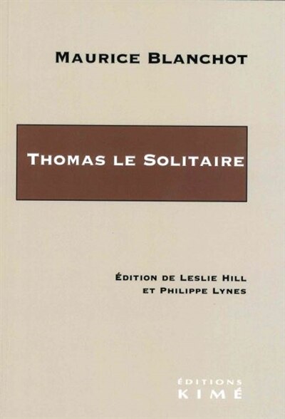 Front cover_Thomas le solitaire