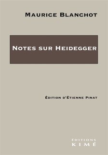 Front cover_Notes sur Heidegger