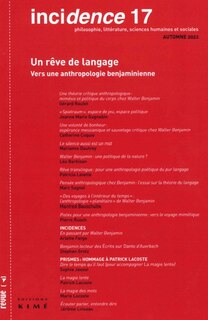 Front cover_Incidence, n°17. Un rêve de langage