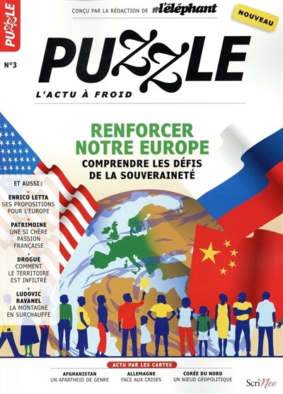 Front cover_Puzzle : l'actu à froid, n°3. Renforcer notre Europe : comprendre les défis de la souveraineté