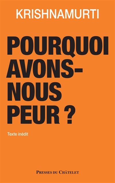 Front cover_Pourquoi avons-nous peur ?