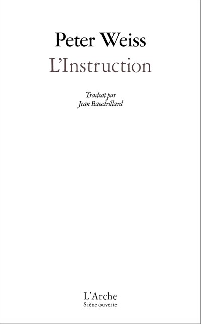 Couverture_L'instruction : oratorio en onze chants ; Ma localité ; Laocoon ou Les limites de la langue