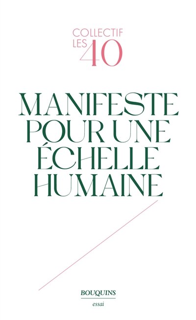 Couverture_MANIFESTE POUR UNE ÉCHELLE HUMAINE