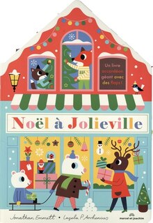 Front cover_Noël à Jolieville : un livre accordéon géant avec des flaps !