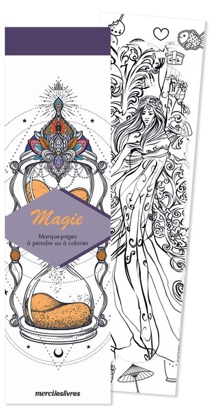 Couverture_Magie : marque-pages à peindre ou à colorier