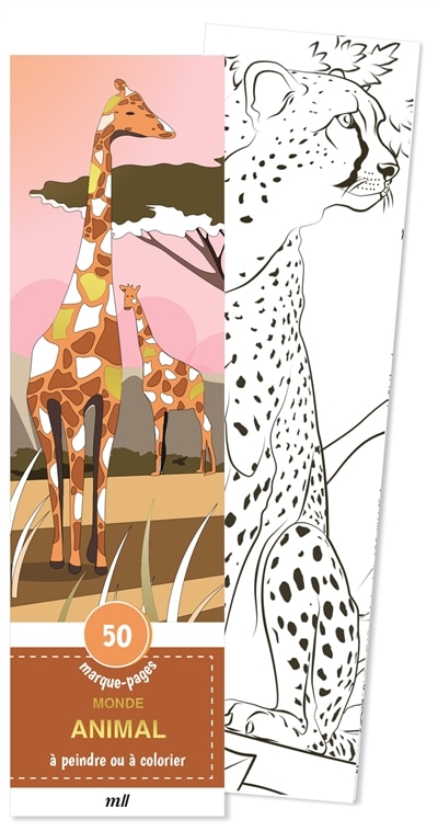 Front cover_Monde animal : 50 marque-pages à peindre ou à colorier
