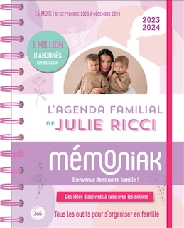 Front cover_Agenda familial mensuel de Julie RIcci, Mémoniak septembre 2023-août 2024