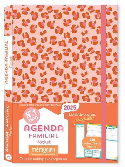 Front cover_Agenda familial pocket Mémoniak 2025 : septembre 2024-décembre 2025