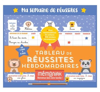 Front cover_Tableau de réussites hebdomadaires