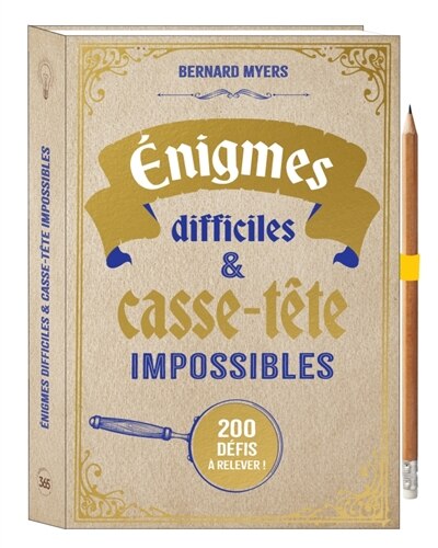 Front cover_Enigmes difficiles & casse-tête impossibles : 200 défis à relever !