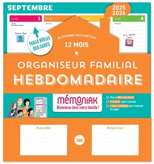 Front cover_Organiseur familial hebdomadaire Mémoniak 2025-2026