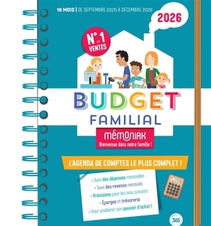 Front cover_Budget familial 2026 : 16 mois, de septembre 2025 à décembre 2026 : l'agenda de comptes le plus complet !