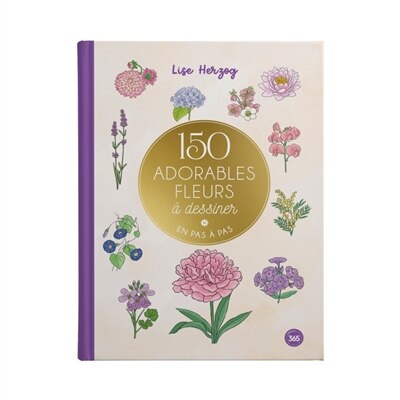 Front cover_150 adorables fleurs à dessiner en pas à pas