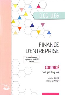 Couverture_Finance d'entreprise, DCG UE6