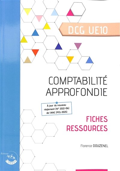 Couverture_Comptabilité approfondie, DCG UE10 : fiches ressources