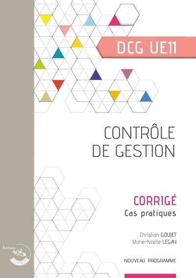 Couverture_Contrôle de gestion, DCG UE11 : corrigé, cas pratiques