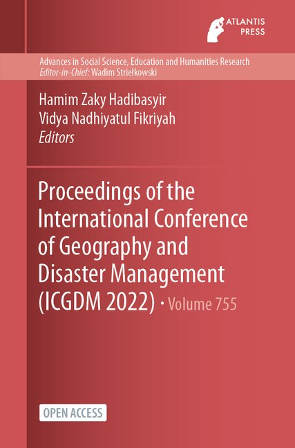Couverture_Proceedings of the International Conference of Geography and Disaster Management (ICGDM 2022)