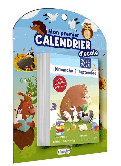 Front cover_Mon premier calendrier d'&eacute;cole 2024-2025