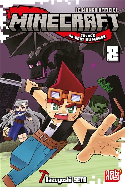 Couverture_MINECRAFT MANGA OFFICIEL VOYAGE AU BOUT MONDE