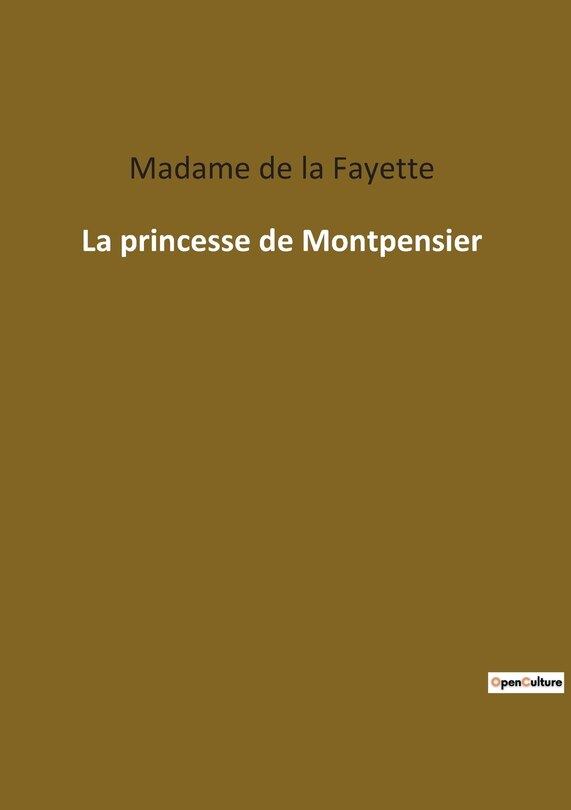 Front cover_La princesse de Montpensier