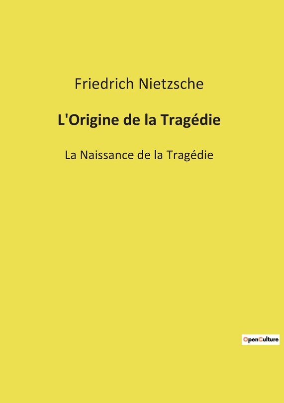 Couverture_L'Origine de la Tragédie