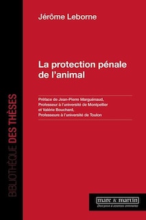 Front cover_La protection pénale de l'animal