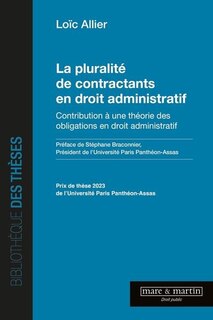 Front cover_La pluralité de contractants en droit administratif : contribution à une théorie des obligations en droit administratif