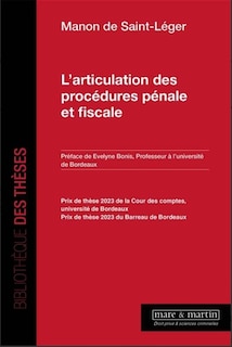 Couverture_L' articulation des procédures pénale et fiscale