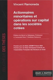 Front cover_Actionnaires minoritaires et opérations sur capital dans les sociétés cotées