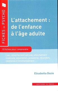 Front cover_L' attachement, de l'enfance à l'âge adulte