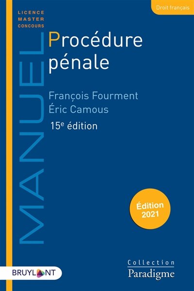 Front cover_Procédure pénale