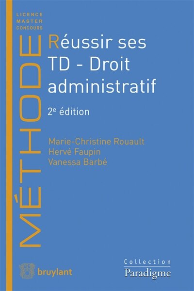 Couverture_Réussir ses TD. Droit administratif