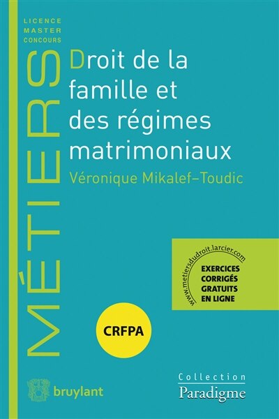 Front cover_Droit de la famille et des régimes matrimoniaux