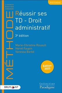 Front cover_Réussir ses TD. Droit administratif : 2023