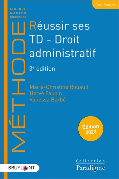 Front cover_Réussir ses TD. Droit administratif : 2023