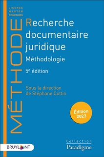 Front cover_Recherche documentaire juridique : méthodologie