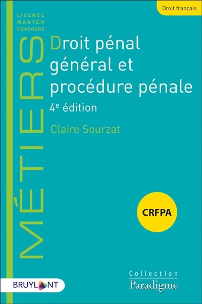 Front cover_Droit pénal général et procédure pénale