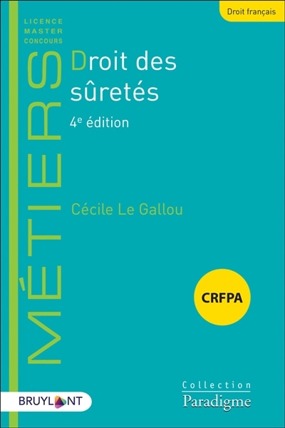 Front cover_Droit des sûretés, droit des entreprises en difficulté