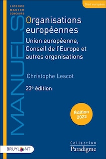 Front cover_Organisations européennes