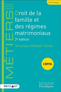 Couverture_Droit de la famille et des régimes matrimoniaux