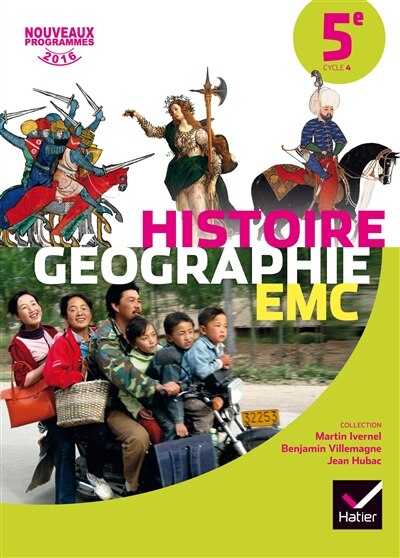 Couverture_Histoire g&eacute;ographie, EMC 5e, cycle 4