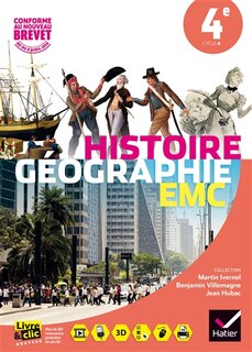 Front cover_Histoire géographie, EMC 4e : nouveaux programmes 2016