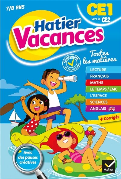 Couverture_Hatier vacances, CE1 vers le CE2, 7-8 ans